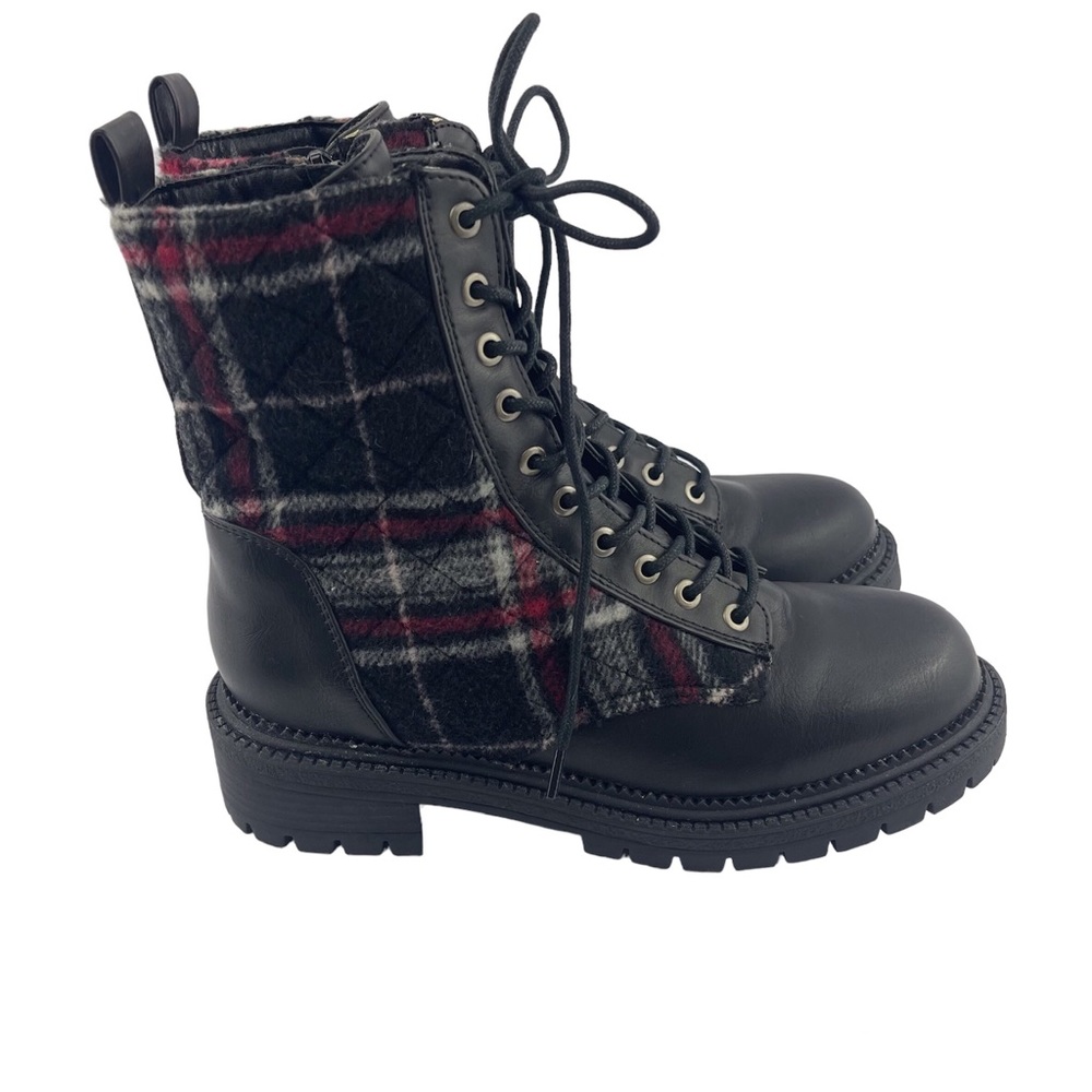 Rock & Candy Max Plaid Quilted Boots Size 6